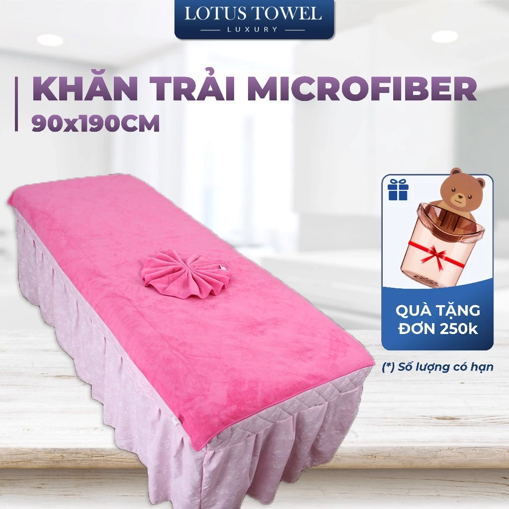 Khăn trải SPA 90x190cm, 100% MICROFIBER, siêu mềm mịn, thấm hút, dày dặn - LOTUSTOWEL