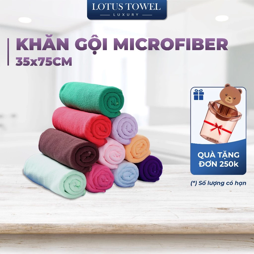Khăn nhỡ SPA 35x75cm, 100% MICROFIBER, siêu mềm mịn, thấm hút, dày dặn - LOTUSTOWEL