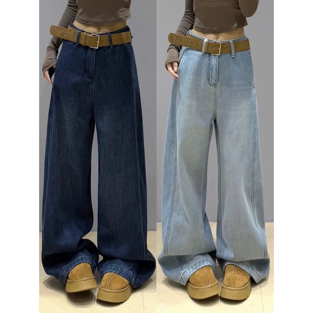 Quần jeans nữ ống suông lưng cao mẫu mới chất bò mềm 2 màu cực đẹp mã QS42