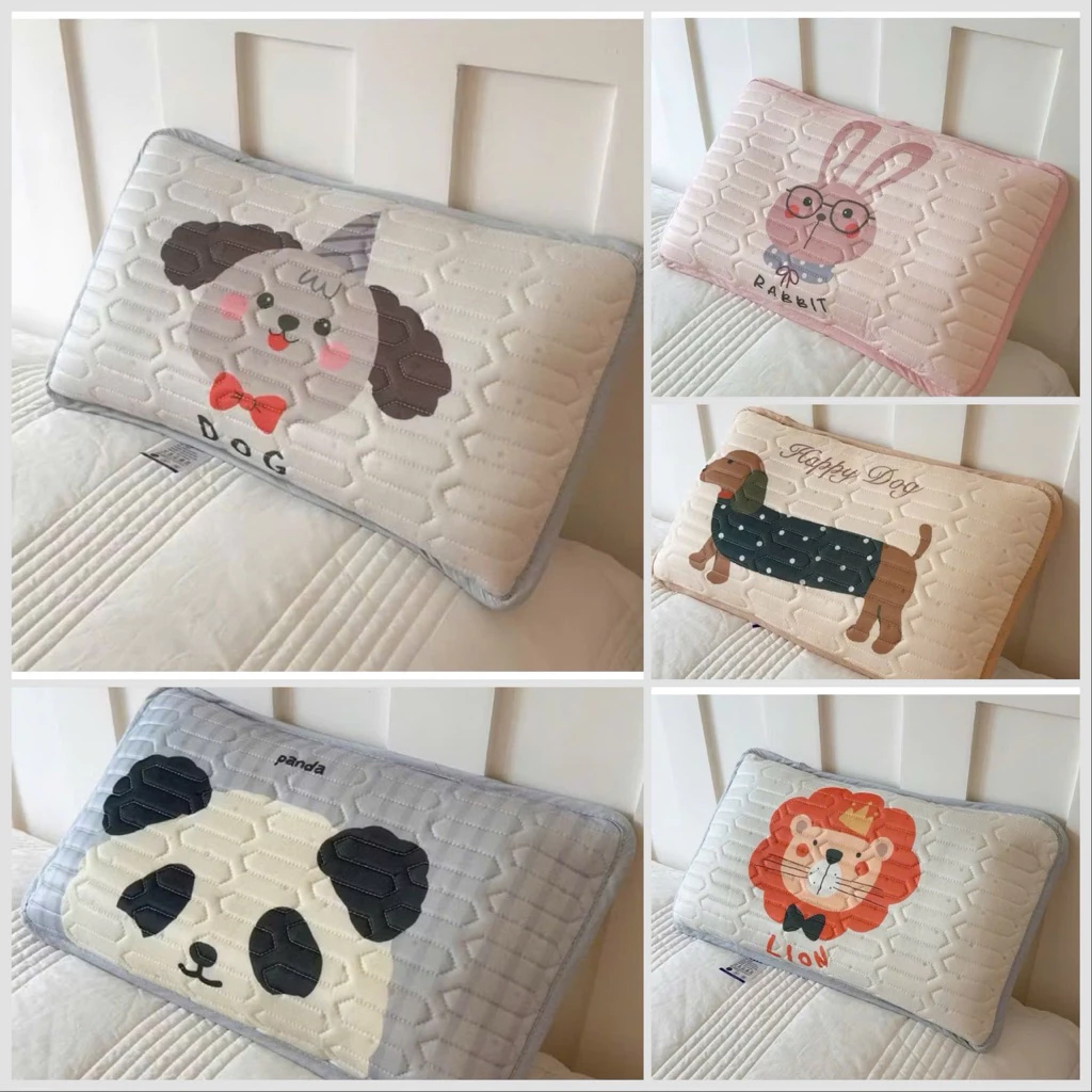 COMBO Vỏ Gối Điều Hòa Cao Su Non và RUỘT bông Cho Bé Chất Liệu Mủ Cao Su Siêu Mát Size 30x50 cm