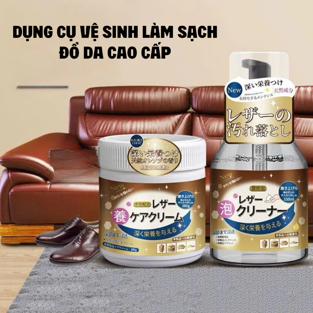 Nước Tẩy Rửa Vệ Sinh Đồ Da 330ml Làm Sạch , Chống Ẩm Mốc , Vệ Sinh Làm Sạch Túi , Giày , Áo , Ví Da Luôn Sạch Bóng