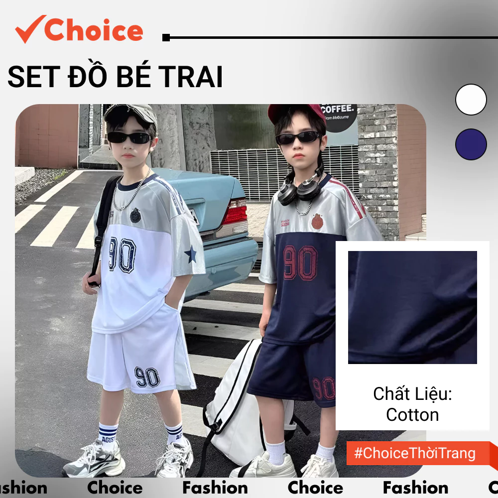 [New] [Choice] Set Đồ Bé Trai SO90 Mặc Mùa Hè, 18-45kg, Mẫu Số 90