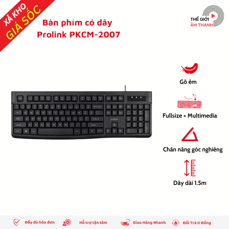 Bàn Phím Có Dây Prolink PKCM-2007 - THẾ GIỚI ÂM THANH