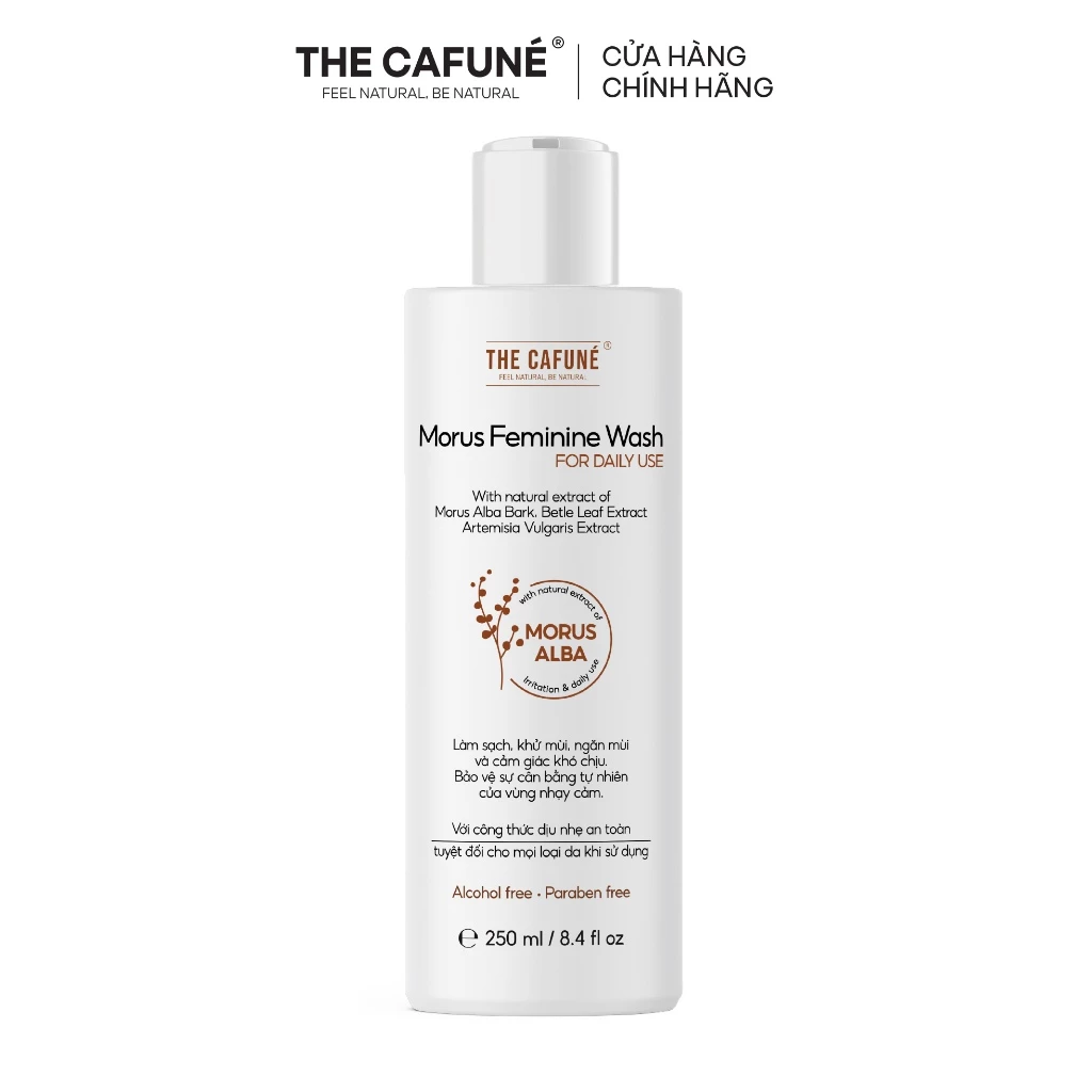 Dung Dịch Vệ Sinh Phụ Nữ Morus Feminine Wash The Cafuné, Chiết Xuất Dâu Tằm 225ml