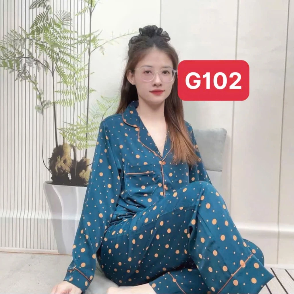 Set Pyjama G1 Lụa Mango Cao Cấp Tay Dài Quần Dài, Thoải Mái Sang Trọng – Phù Hợp 40–75kg