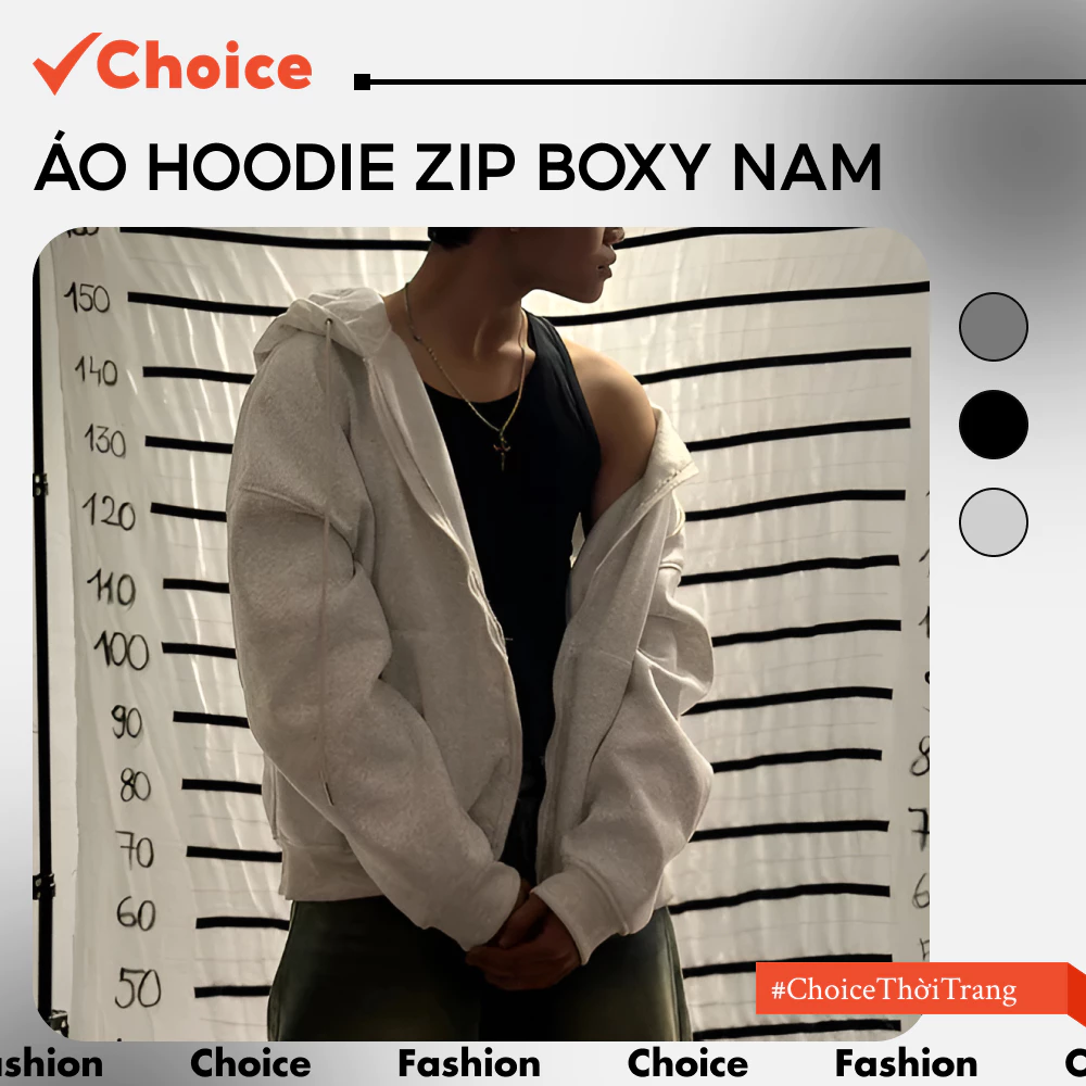 [Choice] Áo Hoodie Zip Boxy Nam Local Brand Cloudzy FA1-0645-7 Trơn Nỉ Bông Form Rộng Basic