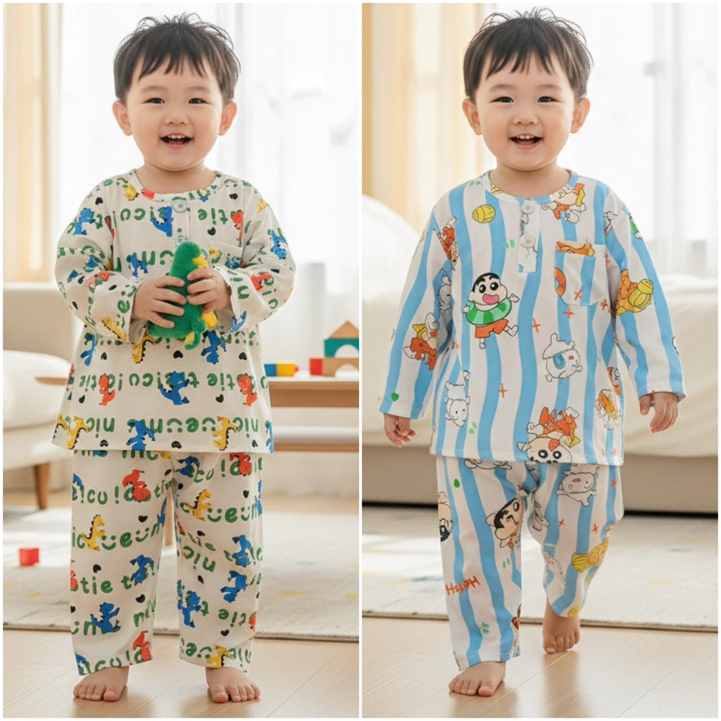 Đồ bộ bé trai [17kg-41Kg] set bộ tole tay dài quần dài chất tole loại 1 - TOLEXINH