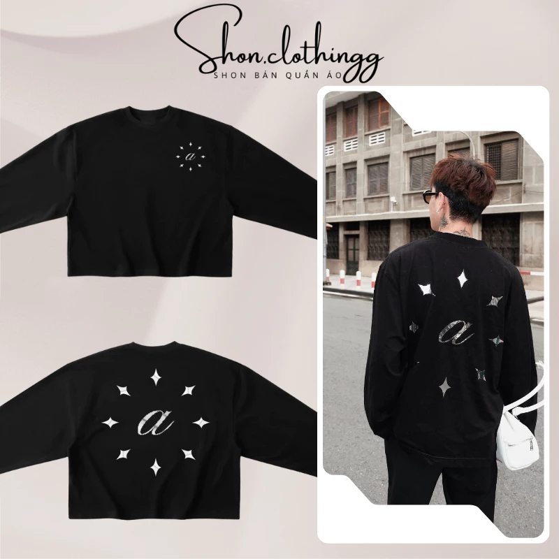 Áo Thun Tay Dài Asweri Longsleeve Cotton 2 Chiều Dày Dặn Thoáng Mát Forom Boxy Cao Cấp