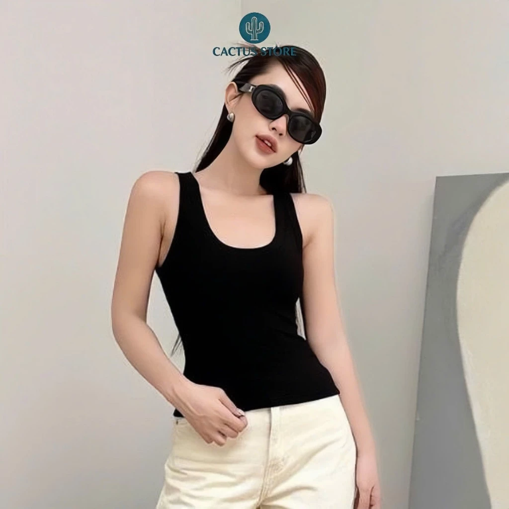 Áo Ba Lỗ Nữ Thun Sát Nách Croptop Ôm BoDy Tập Gym Thể Thao Chất BoZip Cotton Co Giãn 4 Chiều Giá Rẻ