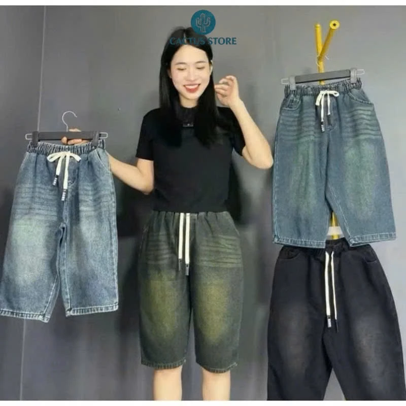 678 Quần Jean Ngố Lửng Basic Hot Trend 2025 Chống Nhăn, Không Ra Màu, Mặc Siêu Mát Chất Bò Xịn
