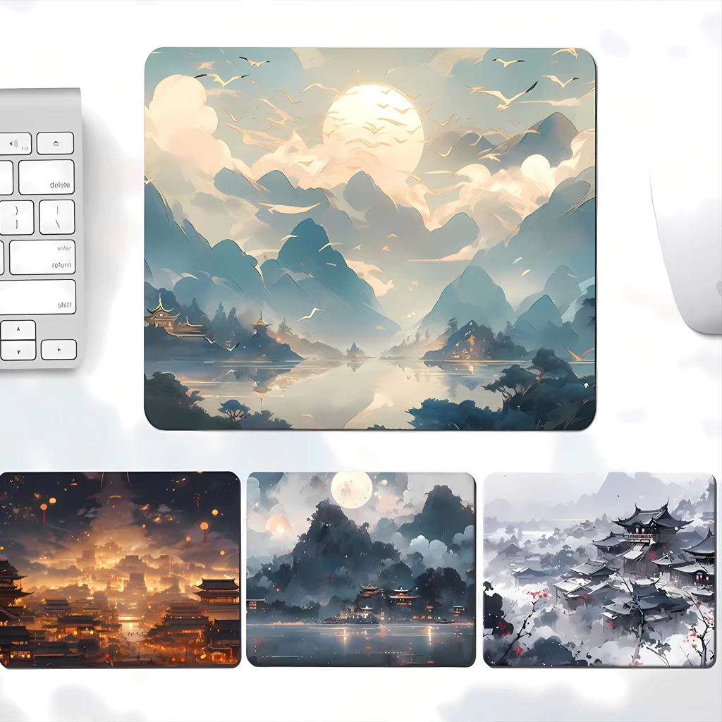 Lót chuột, pad chuột mini phong cảnh thiên nhiên Vua Lót Chuột Mousepad Anime chống trượt, dễ vệ sinh