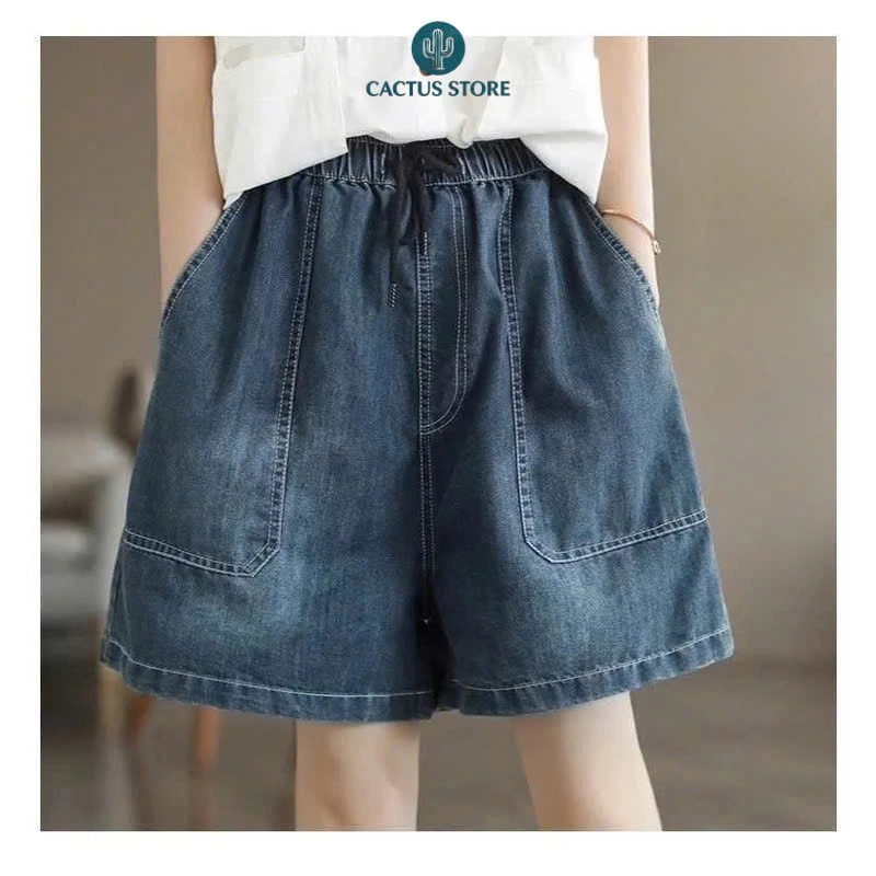 111Short Jean Nữ Đủ Size 30-70kg Trơn Đơn Giản Dễ Phối Đồ Chất Đẹp Ms Jean co giãn nhẹ chất jean giấy túichéo