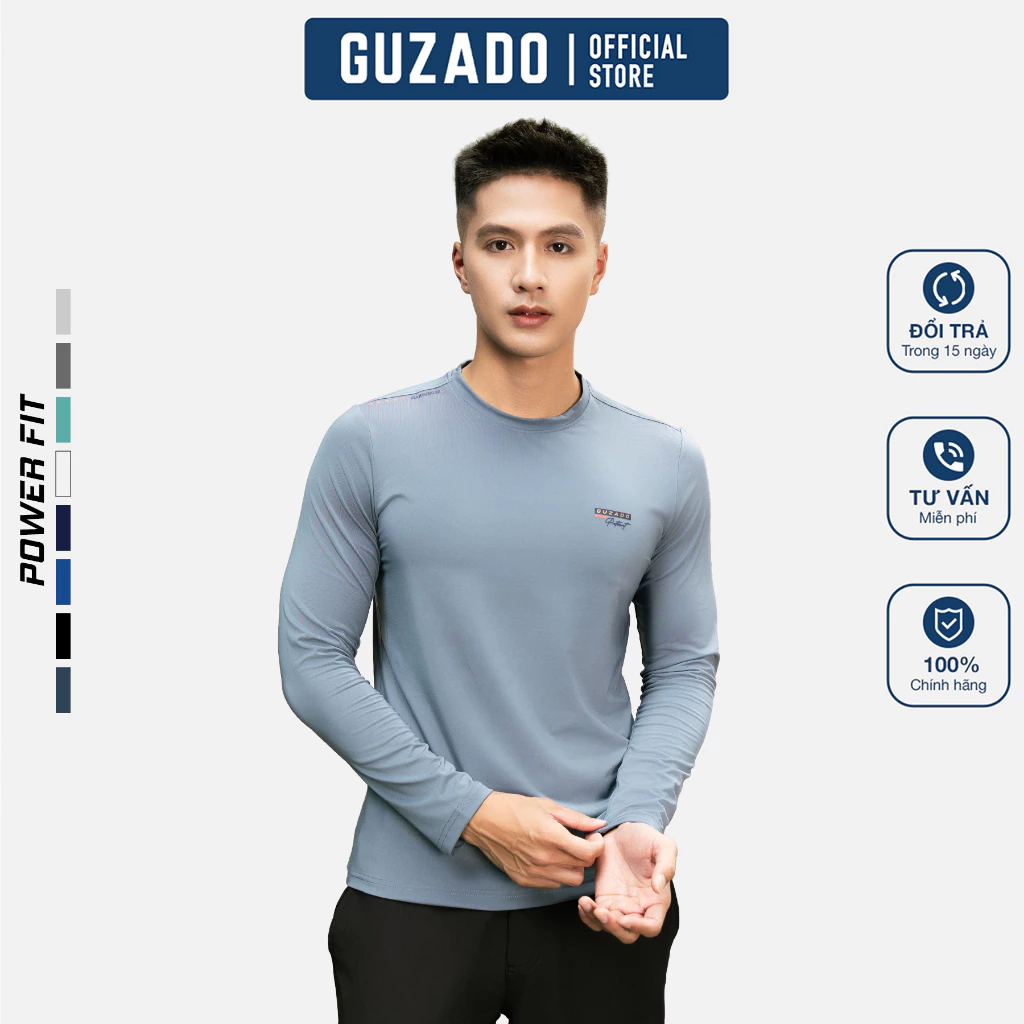 Áo Thun Nam Dài Tay GUZADO Heattech Giữ Nhiệt, Vải Cao Cấp Mềm Mịn, Co Giãn 4 Chiều GDT02-GCTD26W001