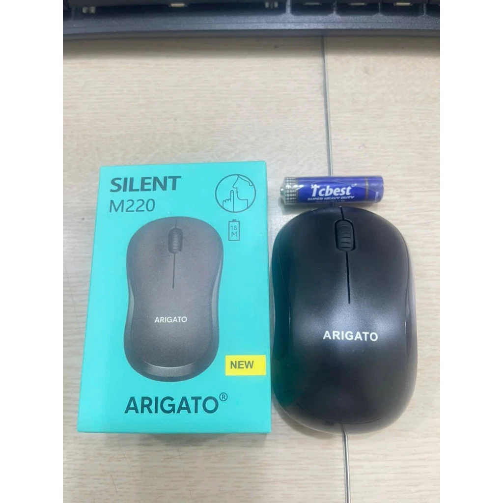 <FULL VAT> Chuột Không Dây+Bluetooth,  không tiếng ồn cao cấp M220 ARIGATO / GLOWY nhỏ gọn,độ nhạy cao.Tặng kèm pin