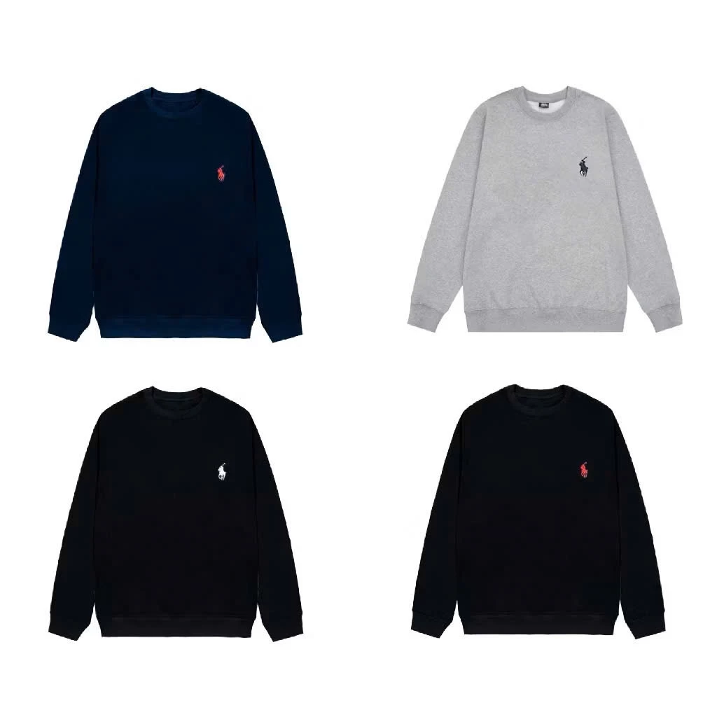 Áo sweater thêu ngựa logo nỉ bông swt thêu ngựa cao cấp siêu dày vải nam nữ unisex
