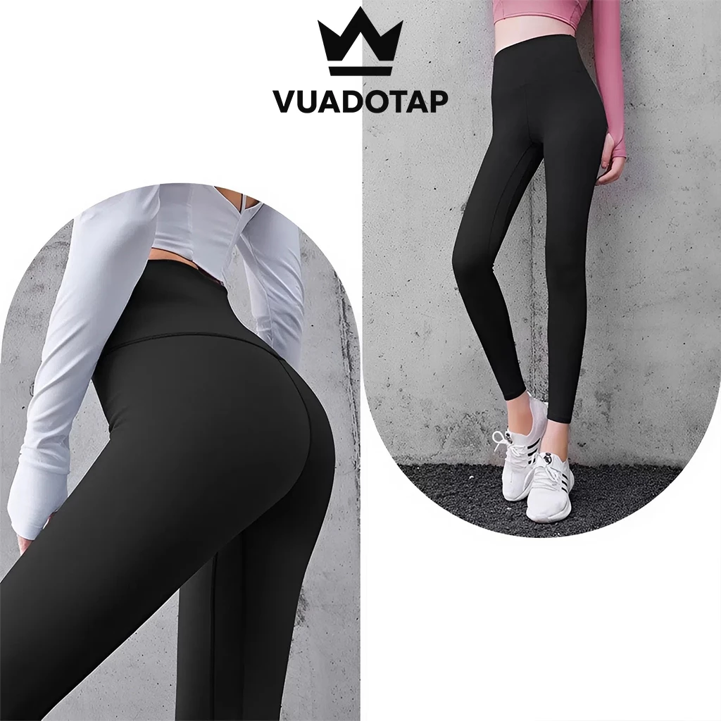Quần Tập Yoga Gym, Pilates Legging Nữ Cạp Cao Siêu Nâng Mông Co Dãn Ôm Dáng V01