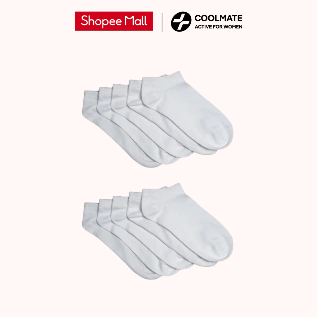 [Không đổi trả] Combo Pack 10 Đôi tất cổ ngắn Coolmate Basics Coolmate Active For Women