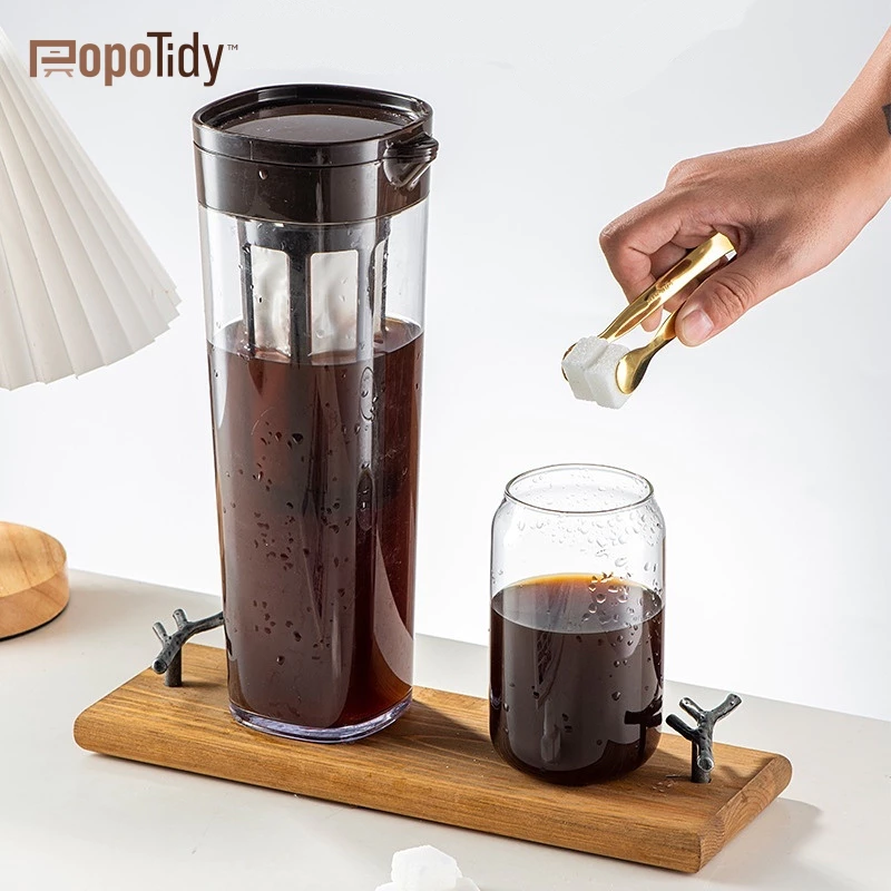 Bình pha cafe Pugnino (cà phê ủ lạnh) nhựa nguyên sinh ABS 1.1L lạnh chịu nhiệt độ cao với bộ lọc ấm trà