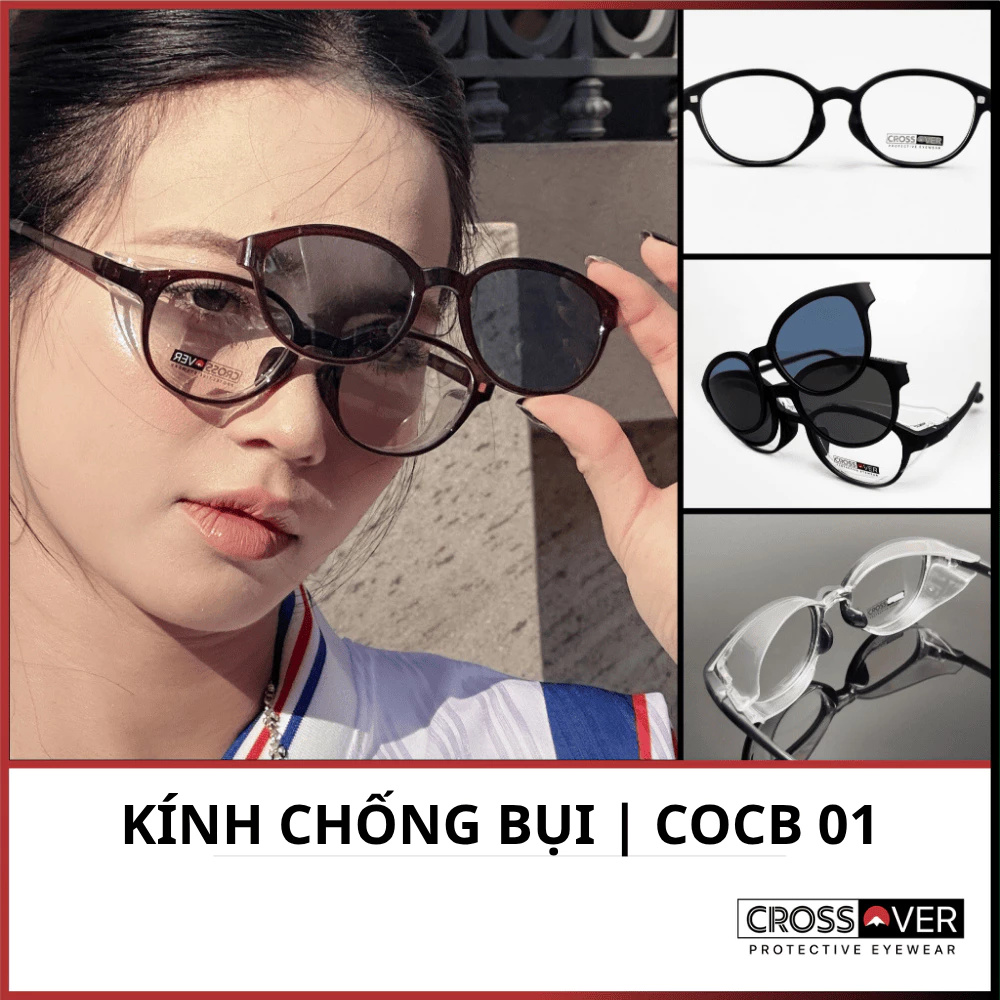 [Tặng 2 Clip-On Râm Thời Trang] Kính Râm Cận Năng Cao Cấp CROSSOVER |COCB-01