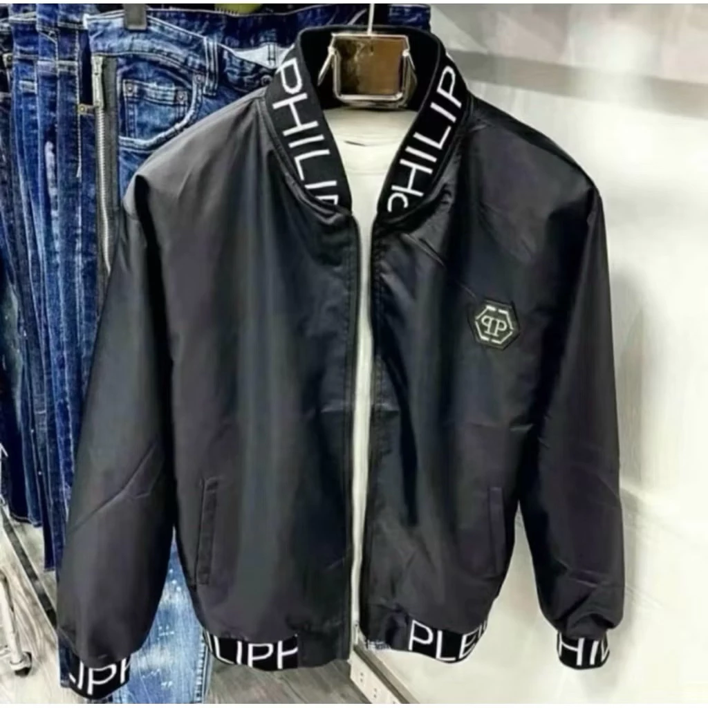 Áo khoác gió philipp trơn 2 lớp bo gân dành cho nam nữ from unisex