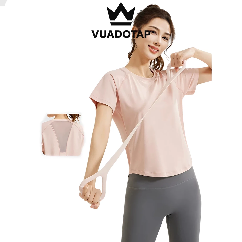 Áo Thun Tập Gym, Yoga,Pilates Tay Ngắn Thể Thao Nữ Thun Mềm Mại Thoáng Mát Thấm Hút Mồ Hôi V07