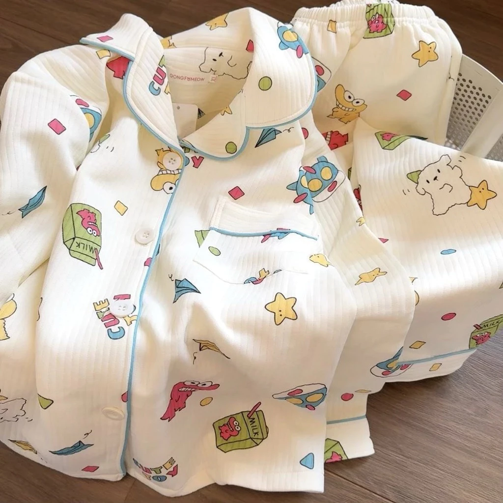 Bộ ngủ đồ mặc nhà dài tay chất liệu dày dặn