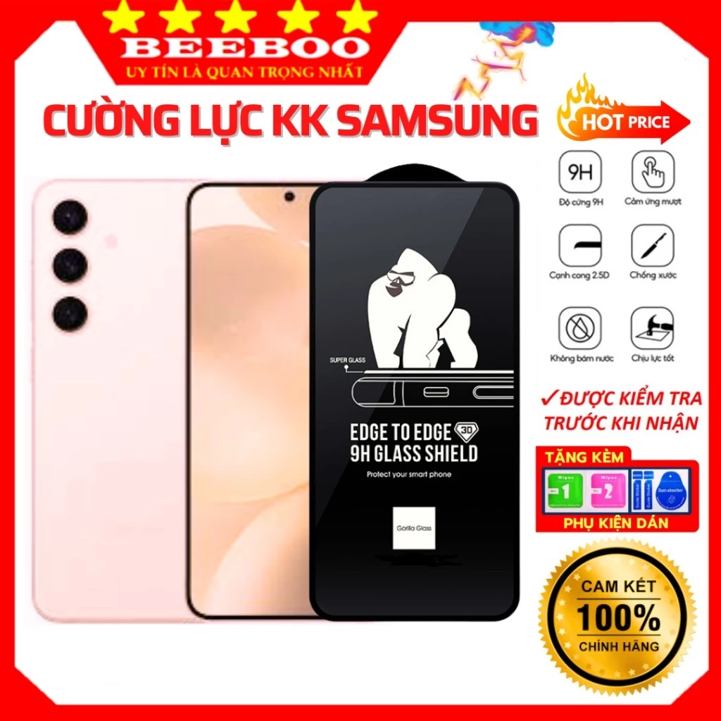 Kính cường lực Samsung A56 5G A57 A36 5G A37 A26 5G A06 A07 A16 A17 A30 A30s A31 A32 A33 A50 A51 A52 S24 S25 FE 5G KK3D