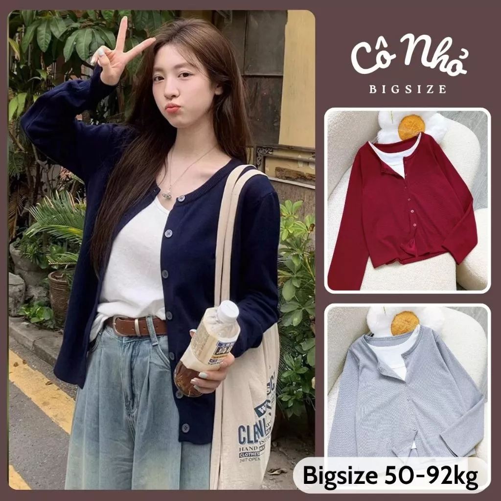 Set 2 Món Bigsize Nữ Áo Thun Mỏng Khoác Ngoài Tay Dài Kèm Áo Ba Lỗ Sành Điệu A310-G245