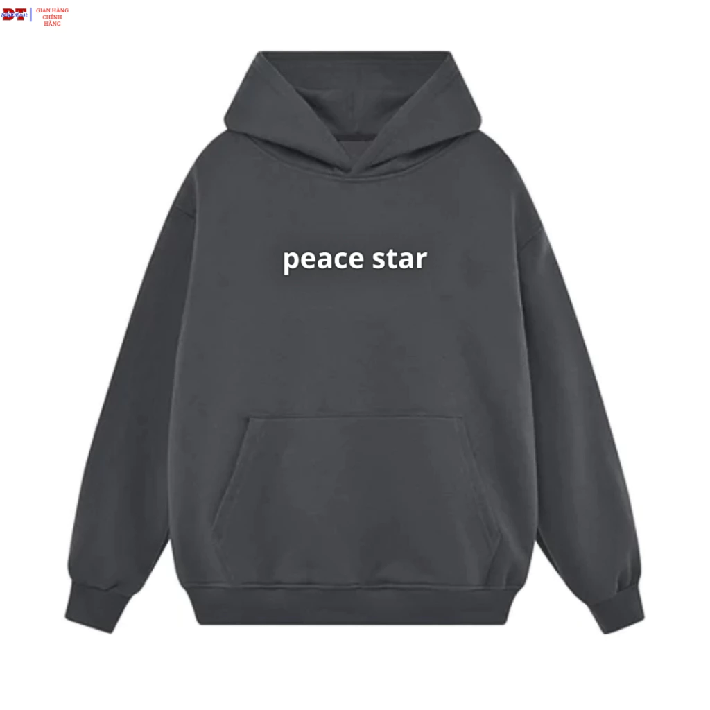 Áo khoác hoodie nỉ siêu rẻ in chữ PEACE STAR phù hợp nam nữ (có feedback+ video sản phẩm thật ) K1