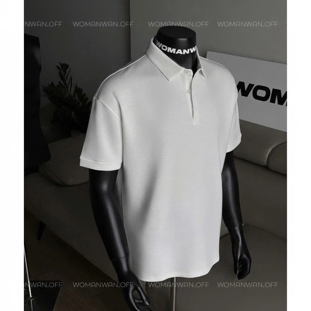 [POLO CỔ KHUY] Áo Thun Polo Cổ Khuy Nam Cao Cấp Vải Chống Nhăn WOMAN WAN Form Gọn Tôn Dáng