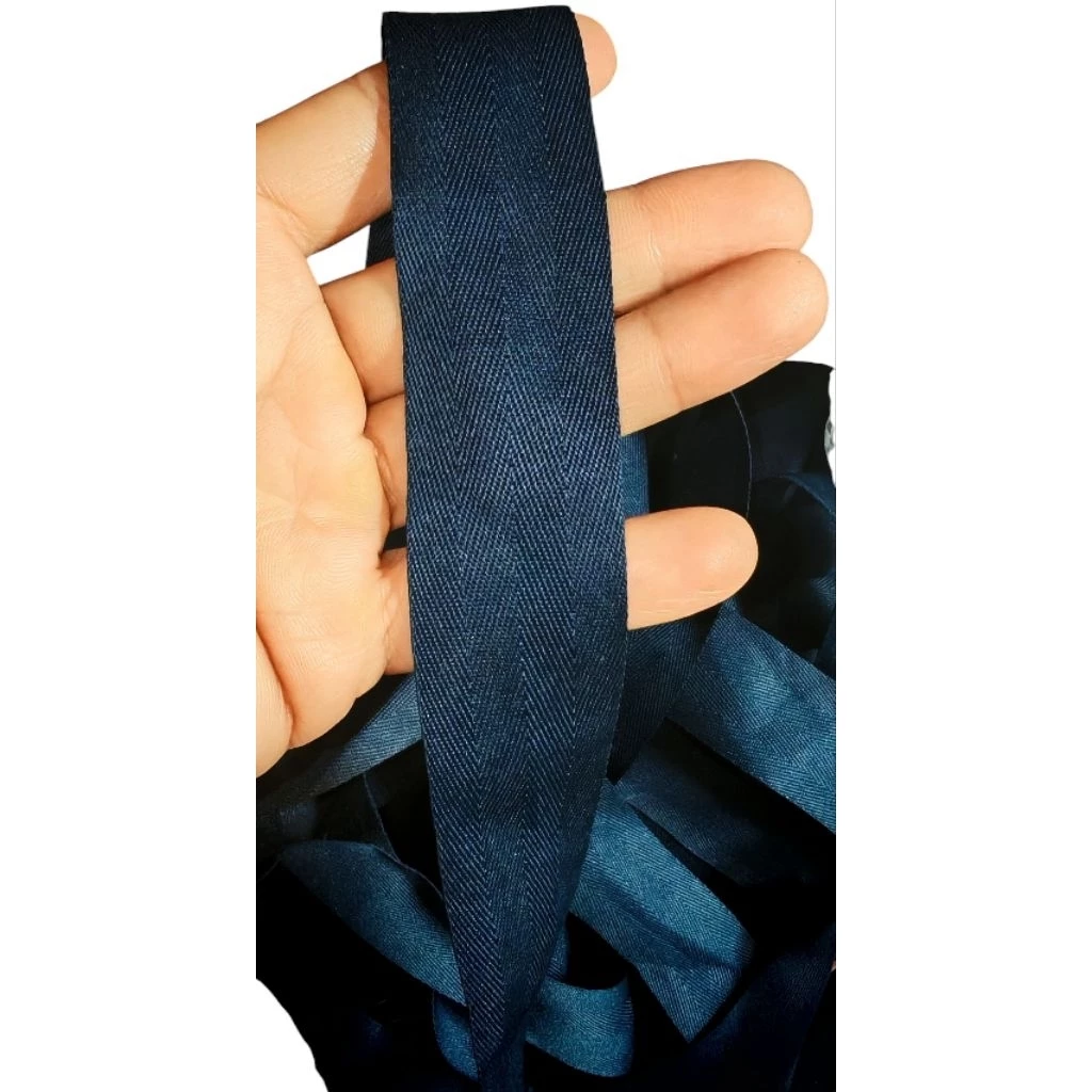 compo 5m dây dệt xương cá bản 3cm màu xanh đen_ phụ liệu may mặc Hiếu Đăng