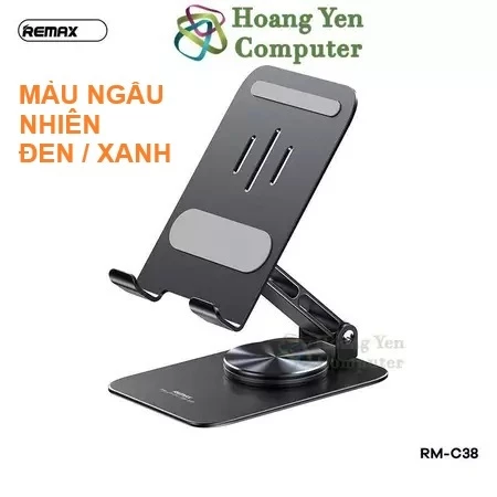 Giá Đỡ Điện Thoại Remax RM-C38 (MÀU SẮC NGẪU NHIÊN) Chất Liệu Kim Loại, Kiểu Dáng Sang Trọng - hoangyencomputer
