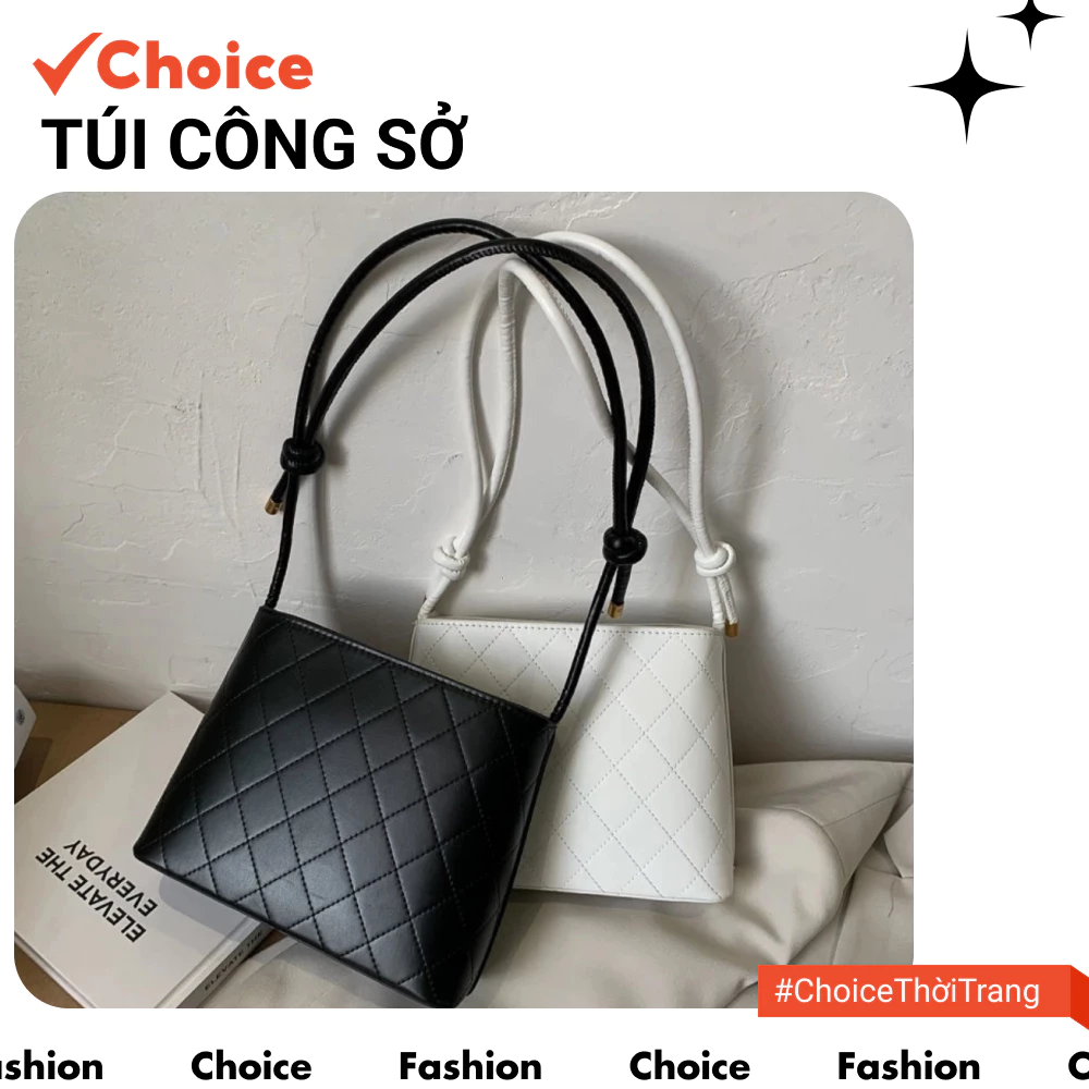 [New] [Choice] Túi công sở LK015 da thêu quai tết đeo vai nữ thời trang phong cách Hàn Quốc
