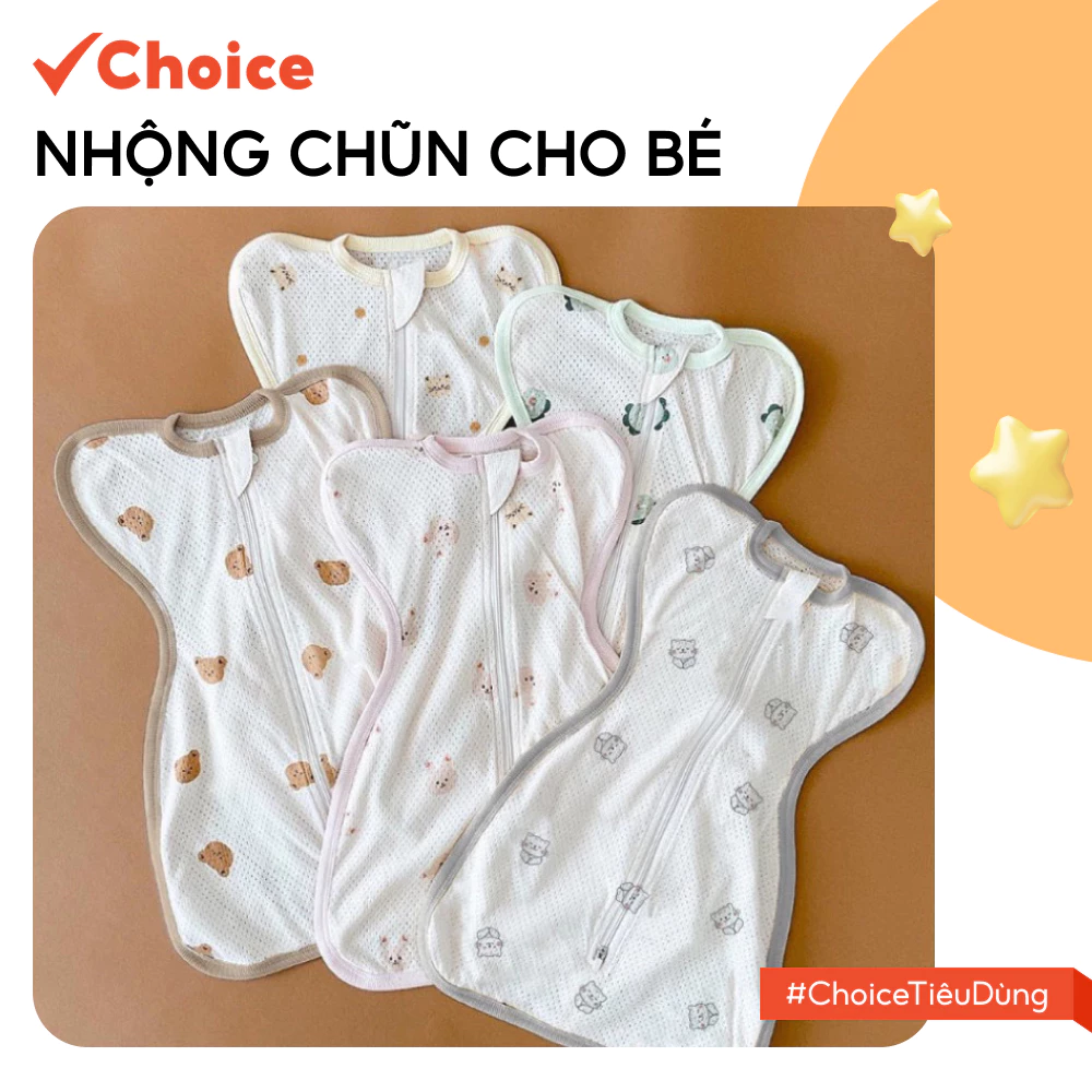 [New] [Choice] Nhộng Chũn Cho Bé SAM-25 Vải Thở Tone Màu Hàn Quốc Giúp Ngủ Ngon, Sâu Giấc