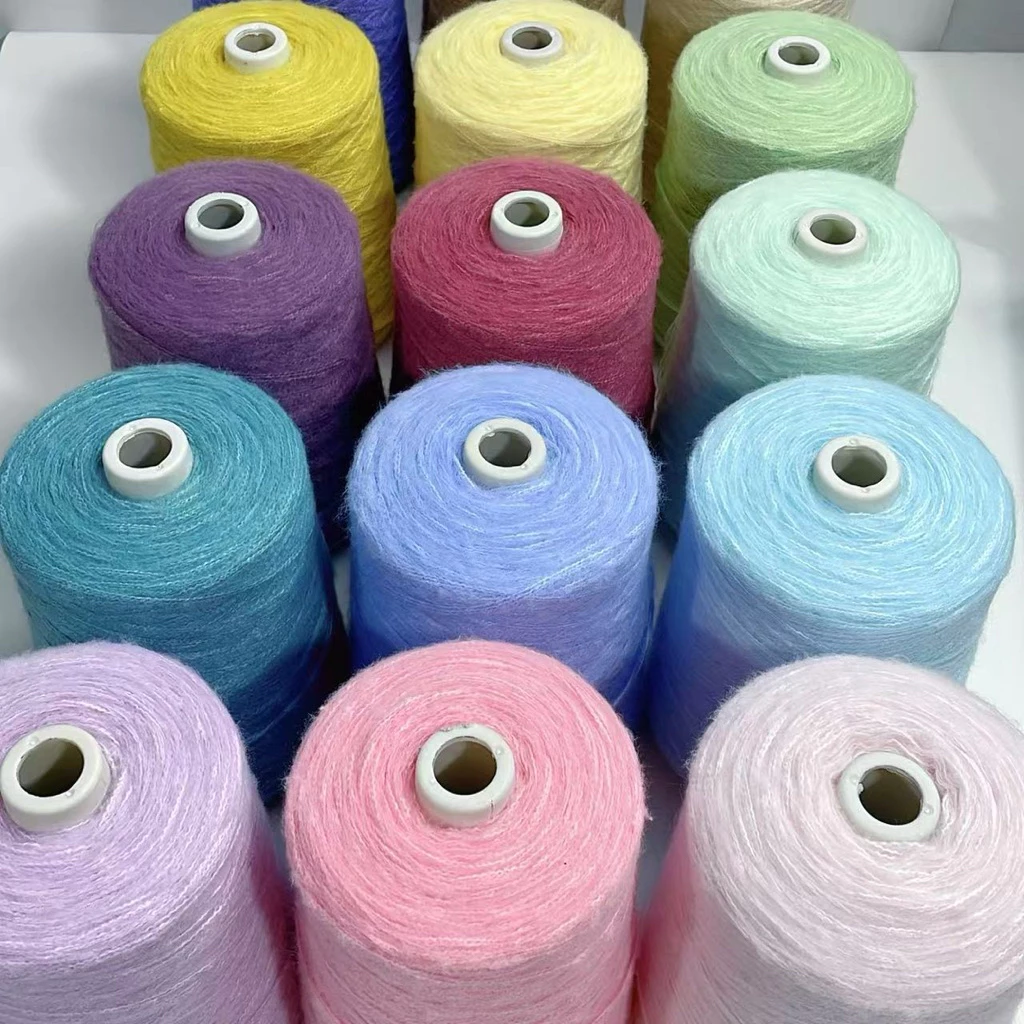 Len Mohair - Cối 500gram (loại 1 sợi)—hàng sẵn - Sợi Móc Áo, Váy Đông,khăn,… - siêu mịn- siêu nhiều màu