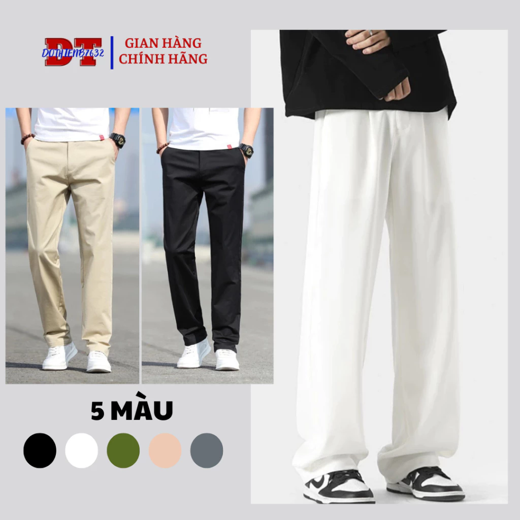 Quần baggy ống rộng nam nữ chất kaki dày đẹp thoải mái kiểu lưng thun cạp chun basic trẻ trung K1