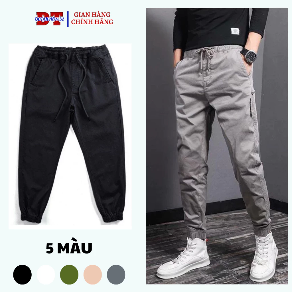 Quần Jogger Kaki Ống Bó Thun Khóa Zip ,Quan tây nam nữ đi học chơi vải mềm thoải mái có túi rộng K1