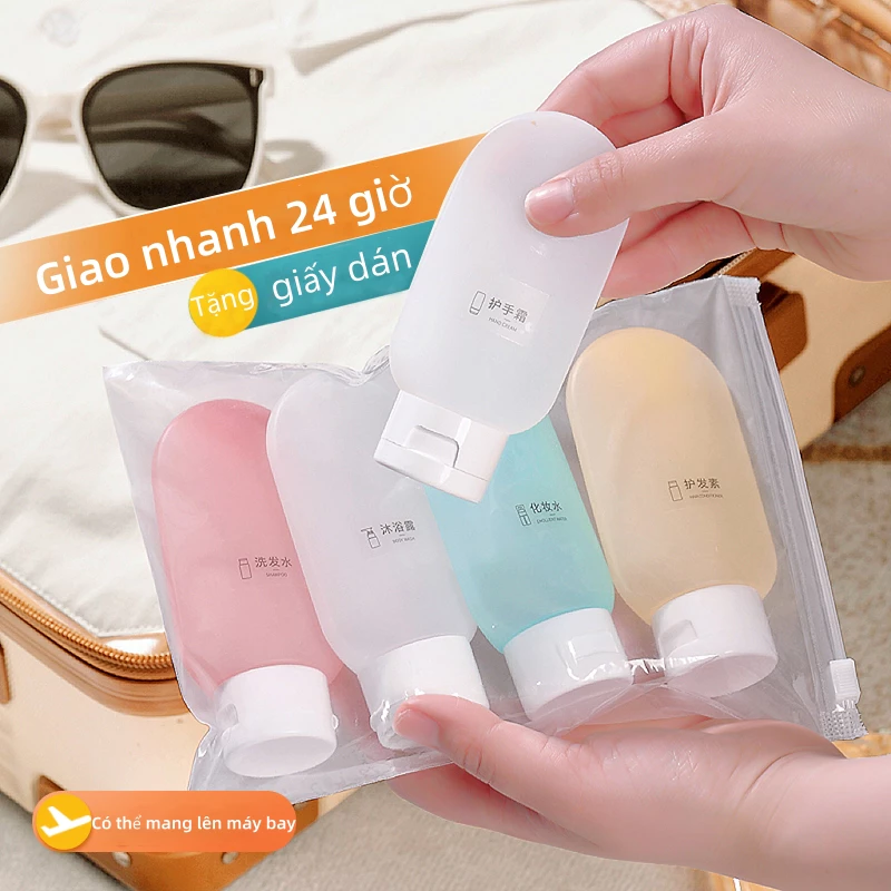 Lọ chiết mỹ phẩm dầu gội sữa tắm 60ml tiện lợi chất liệu nhựa dẻo siêu bền