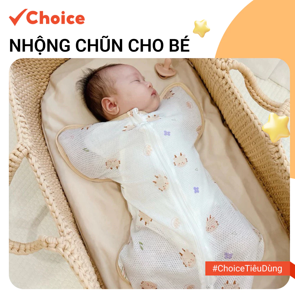 [New] [Choice] Nhộng chũn cho bé SAM-23 chống giật mình vải petit mềm mịn