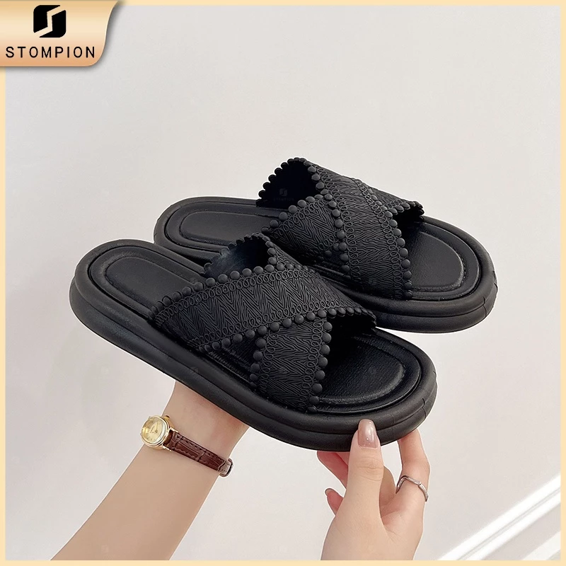 STOMPION Sandal Biển Nữ Đế Xuồng Thanh Lịch - Êm Ái Giúp Chân Thon Dài