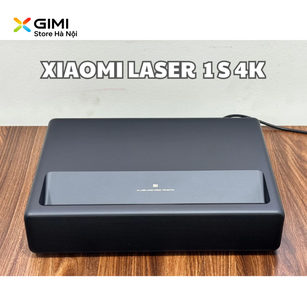 Máy chiếu siêu gần Xiaomi Laser 1S 4K Quốc Tế - Độ sáng 2000 ANSI Lumens, hỗ trợ HDR10, loa Dolby DTS