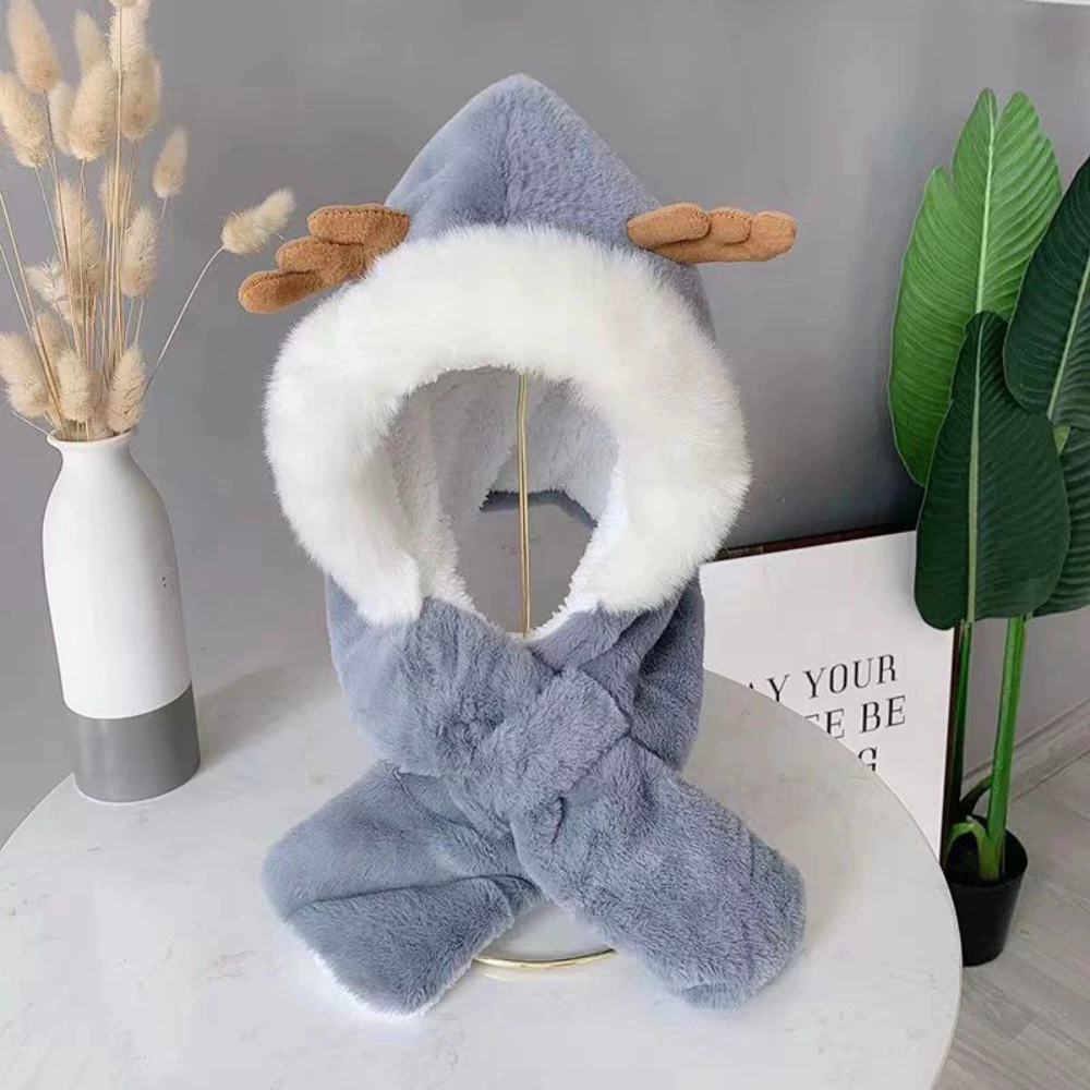 Mũ Len Cho Bé DIDOOGLT Mũ Len Tai Huơu Kèm Khăn Quàng Ngộ Nghĩnh Dễ Thương