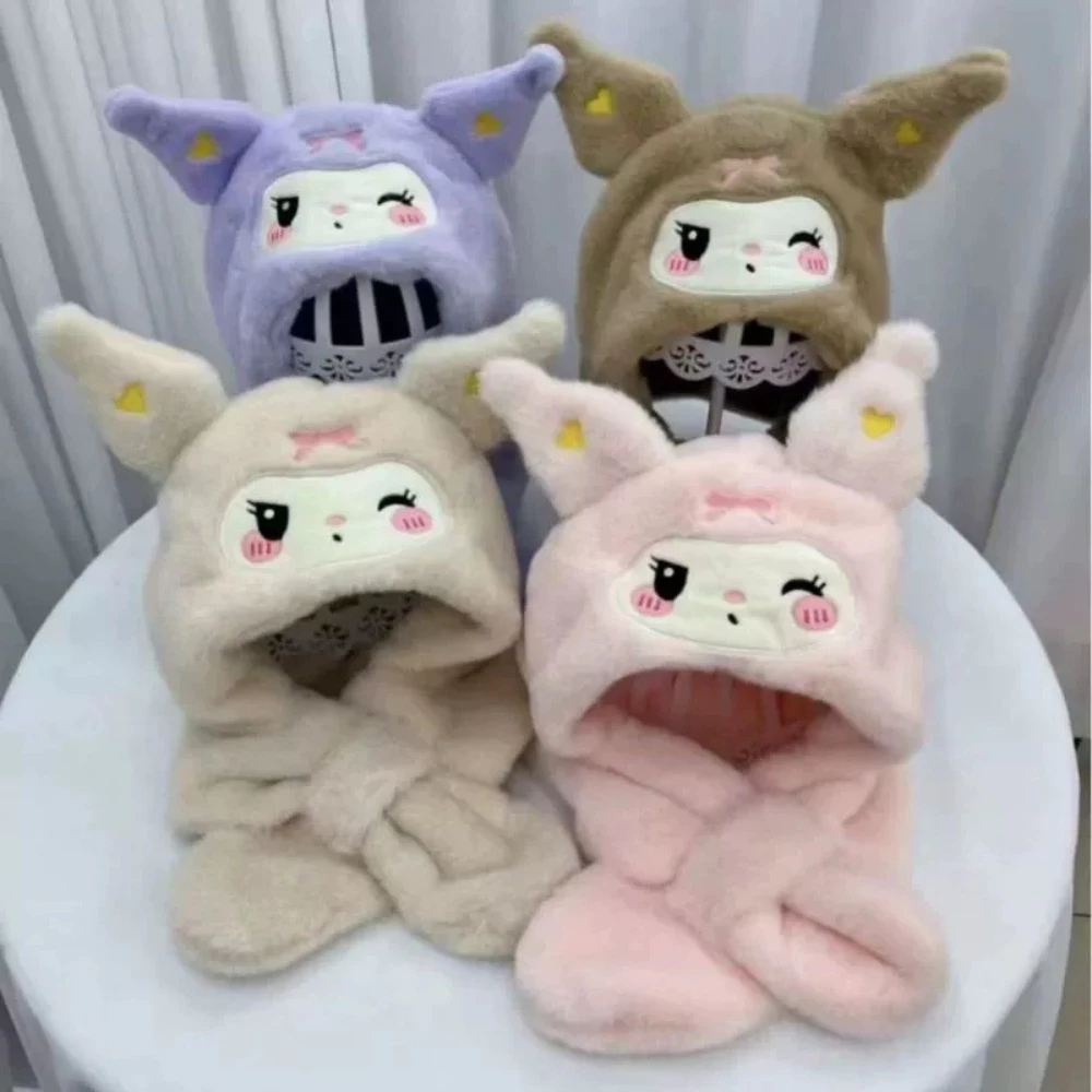 Mũ Lông Thỏ Mùa Đông Cho Bé DIDOOGLT Mũ Trẻ Em Kuromi, Melody Mềm Mại Dễ Thương