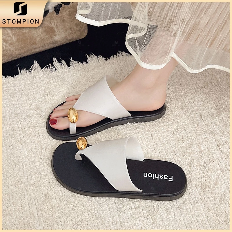 STOMPION Sandals Nữ Đế Bằng Tối Giản - Nhẹ Nhàng, Đế Mềm - Lý Tưởng Khi Đi Làm Và Dạo Phố