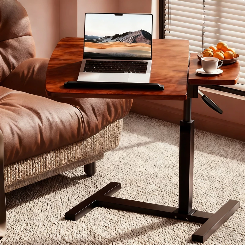 Bàn học làm việc thông minh gấp gọn Kích thước 80*40cm Mặt bàn lật 45° Nâng hạ khí năng Bánh xe ẩn Thu gọn dễ dàng​