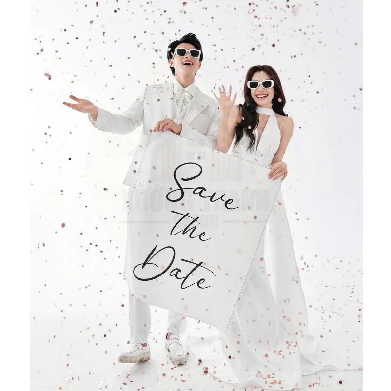 Bảng Save The Date chất liệu Canvas cao cấp Chụp Ảnh Cưới, Save The Date chụp ảnh cưới, phụ kiện chụp ảnh