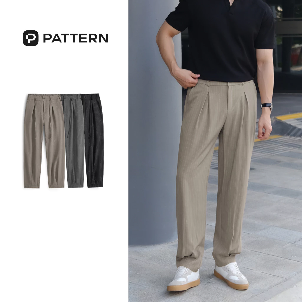 Quần Dài Thomas Pants Pattern Kẻ Sọc Xếp Ly Form Relaxed Fit PQ042