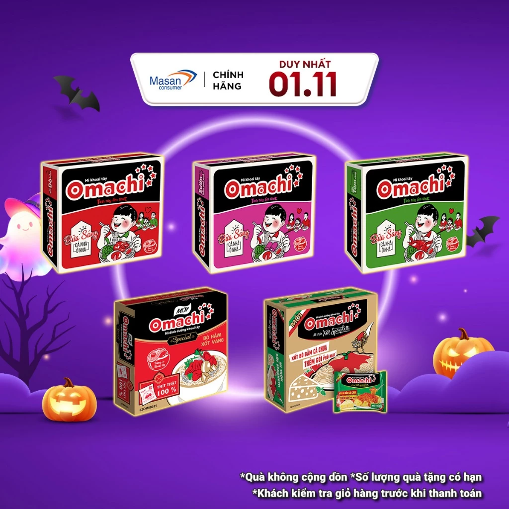 (Chọn Vị) Thùng Mì Omachi - Thùng 30 Gói x 80g
