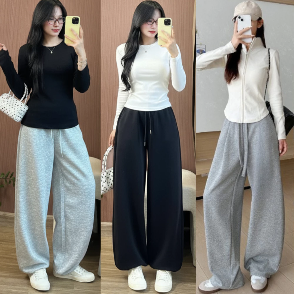 Quần Nỉ Gân Ống Rộng, Quần nỉ dáng suông UNISEX form rộng dài chất liệu cao cấp dày dặn
