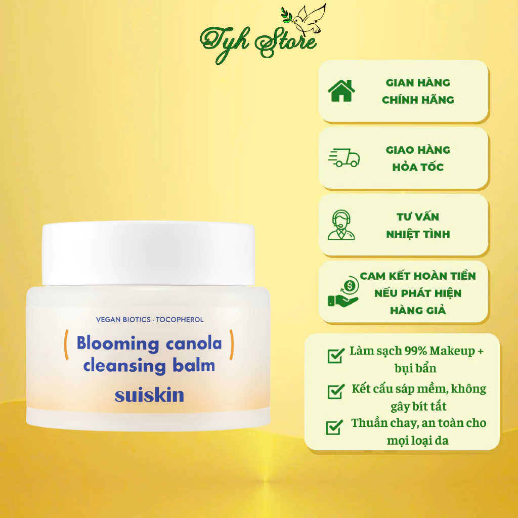 SÁP TẨY TRANG SẠCH SÂU 3 TÁC ĐỘNG SUISKIN BLOOM CANOLA CLEANSING BALM 90ml